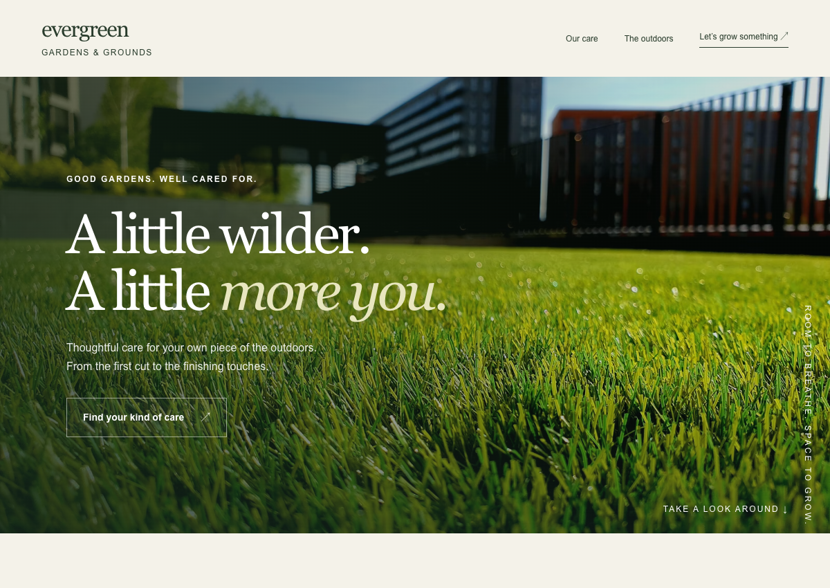 Evergreen website design preview
